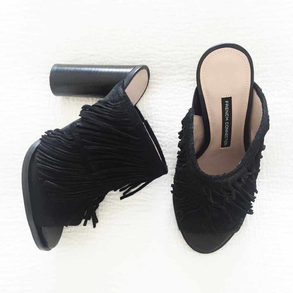 French Connection Fringe Mule